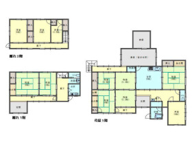 《出石町田多地》見晴らしのいい田園風景！広々11DK（平屋＋2階建離れ）