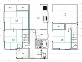 【豊岡市下陰】スーパー・コンビニすぐそこ！ 間取り4DK《豊岡市下陰 中古住宅》