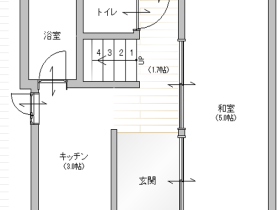 市役所近く！ペットとこじんまりした生活♪ 間取り4K《豊岡市中央町 中古住宅》