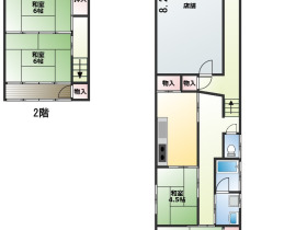 【千代田町】商業ビルが立ち並ぶ、活気あるエリアに位置する店舗付住宅です！