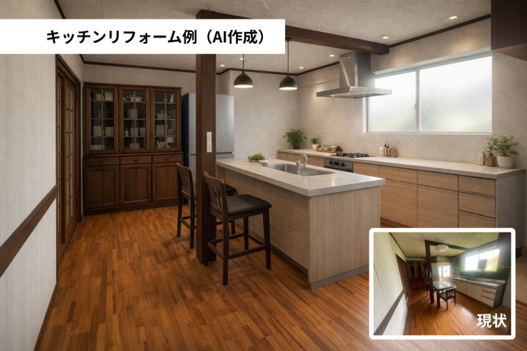 AIによるDKのリフォームイメージ
