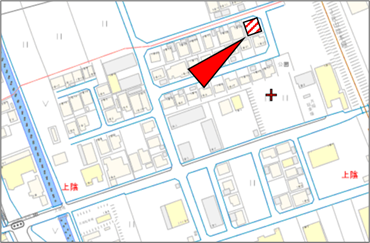 駅から1kmです(地図)