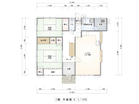 【豊岡市栄町】 約150坪の広い敷地とゆとりの5LDK中古住宅 1,680万円