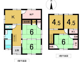【豊岡市百合地】浴室・洗面台リフォーム済みの5K中古住宅